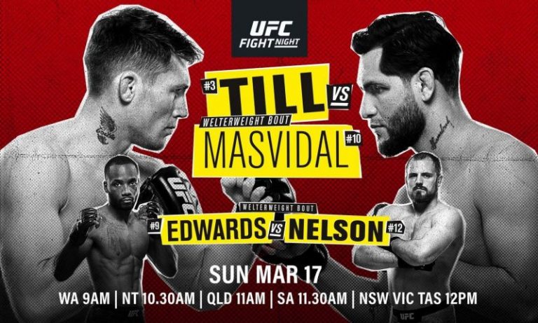 UFC Fight Night 147:  Till vs. Masvidal Odds and Predictions