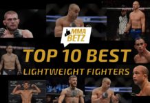 MMABETZ list of the best lightweight fighters in MMA and UFC
