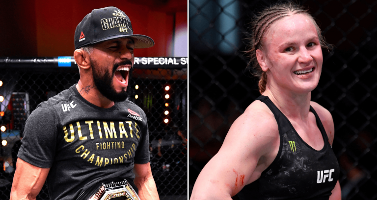 UFC 255 Deiveson Figueiredo and Valentina Shevchenko