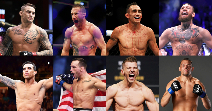 UFC lightweights, Poirier, Oliveira, Gaethje, Chandler, Ferguson, Hooker, McGregor, Diaz