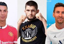 Khabib Nurmagomedov, Cristiano Ronaldo, Lionel Messi