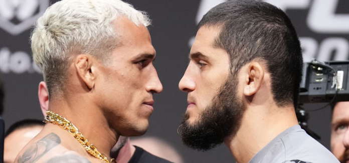 Charles Oliveira and Islam Makhachev face off