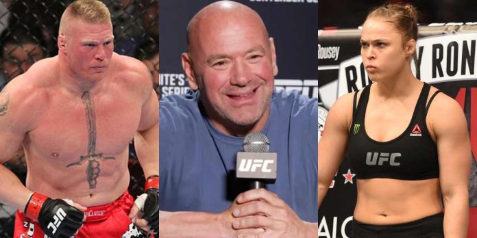 Brock Lesnar, Dana White, Ronda Rousey