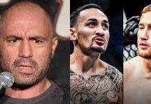 Joe Rogan, Max Holloway and Justin Gaethje